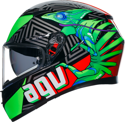 AGV K3 Helmet - Kamaleon - Black/Red/Green - Medium 2118381004013M
