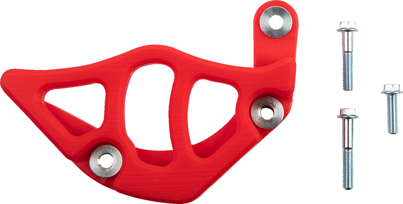 T.M. DESIGNWORKS Case Saver/Sprocket Cover - Red - Honda HCC-TRX-RD