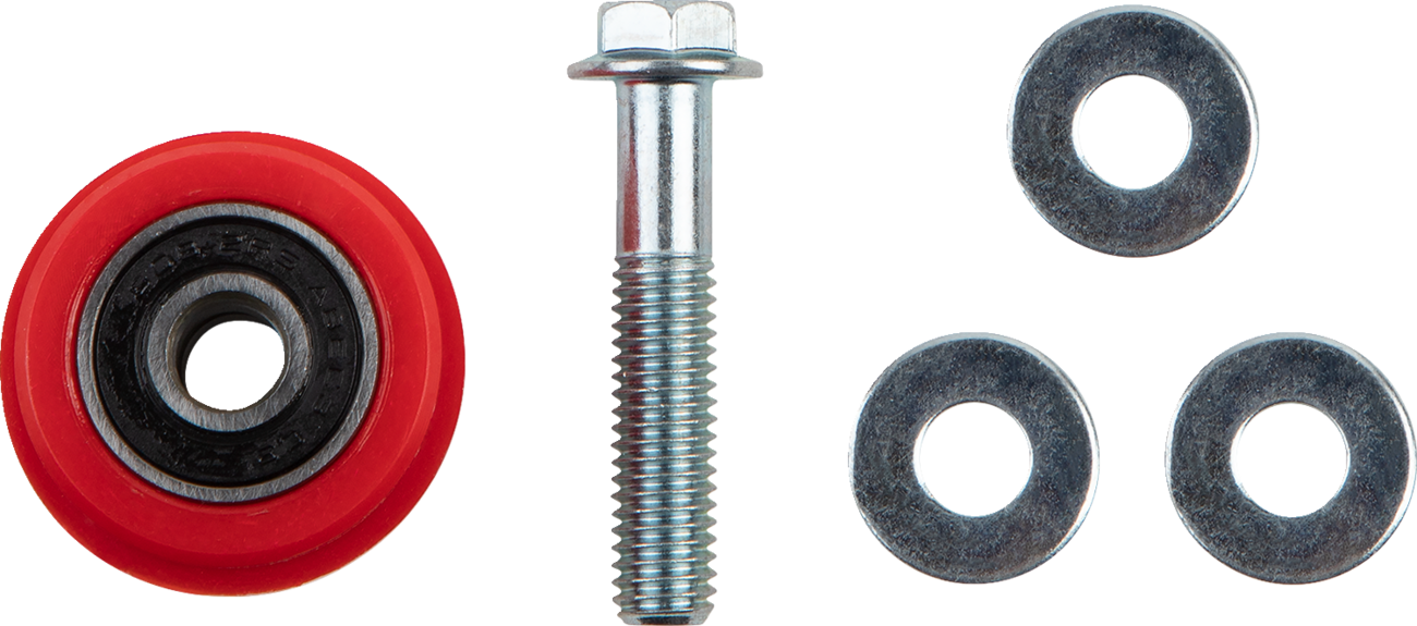 T.M. DESIGNWORKS Chain Roller - TRX450R - Red PLR-400-RD