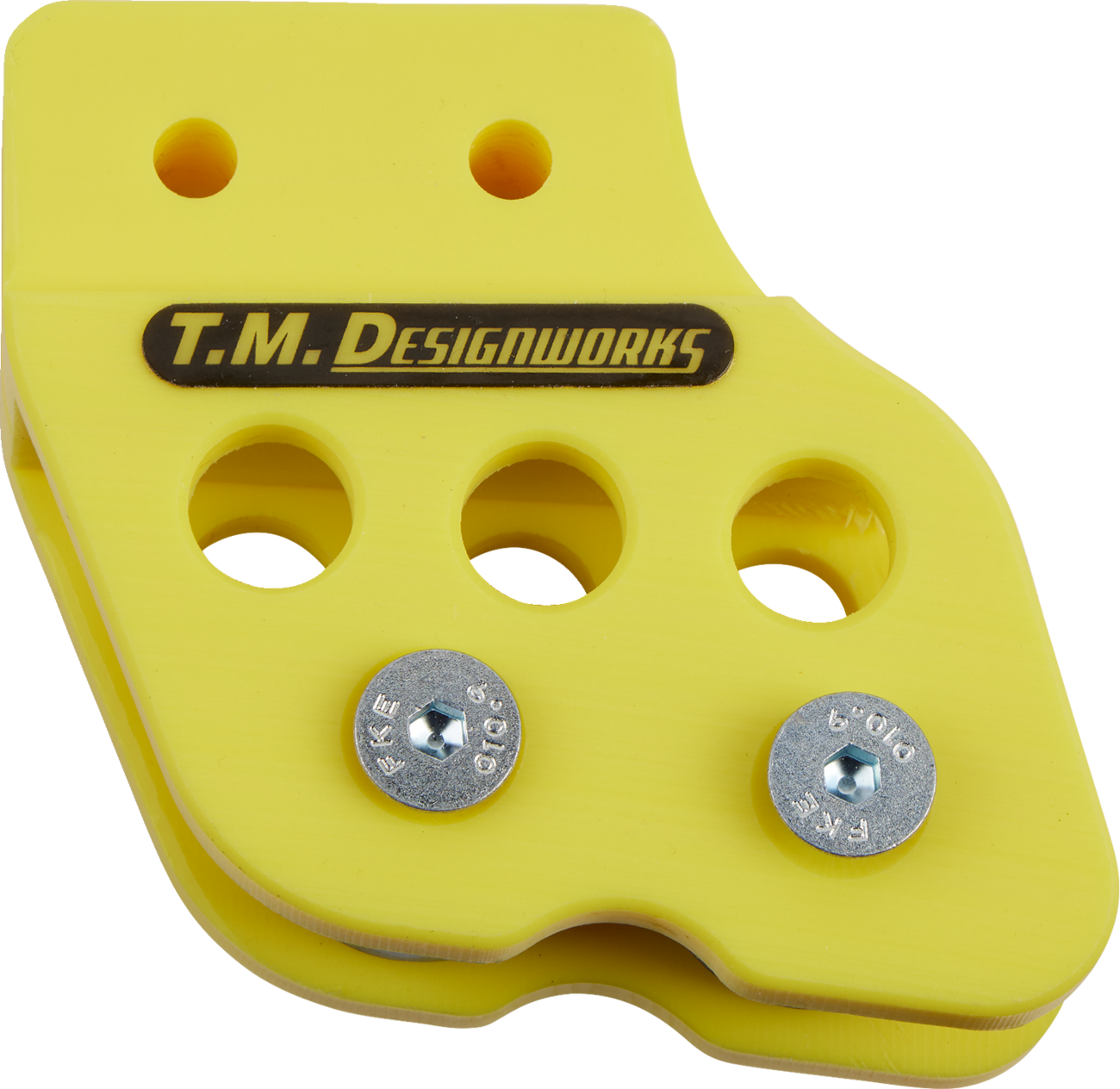 T.M. DESIGNWORKS Chain Guide - Yellow - Honda/Kawasaki/Suzuki/Yamaha RCG-002-YL