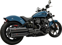 BASSANI XHAUST 4" Slip-On Mufflers - Black 8CH17B