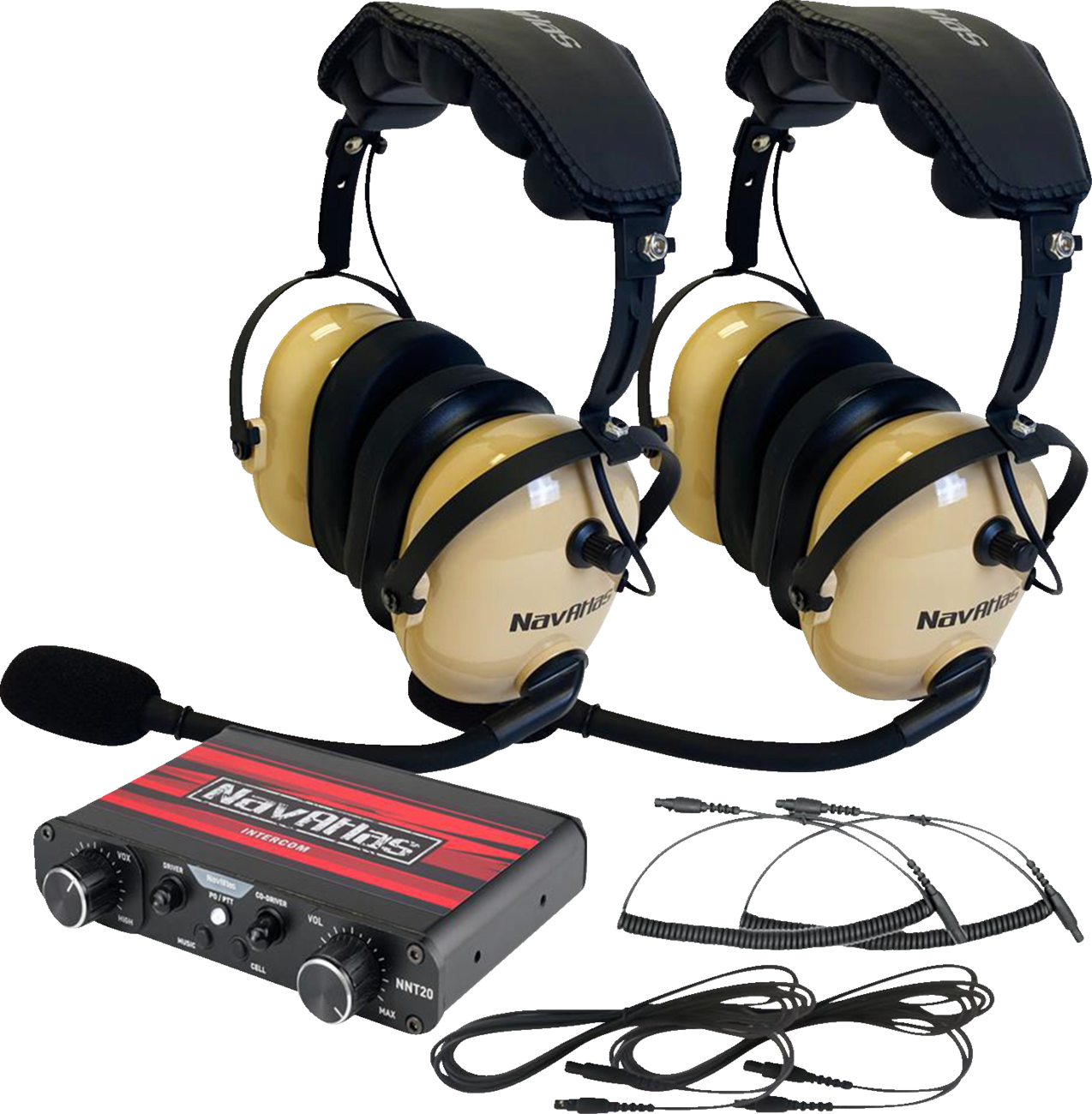 NAVATLAS Communication System - Over-the-Head Headset - Beige NIO232PK