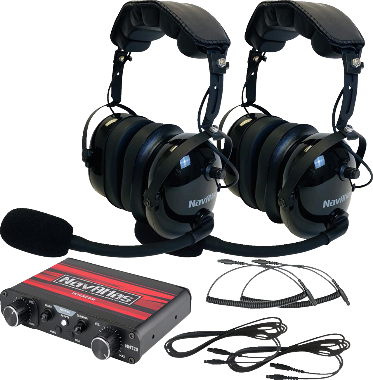 NAVATLAS Communication System - Over-the-Head Headset - Black NIO231PK