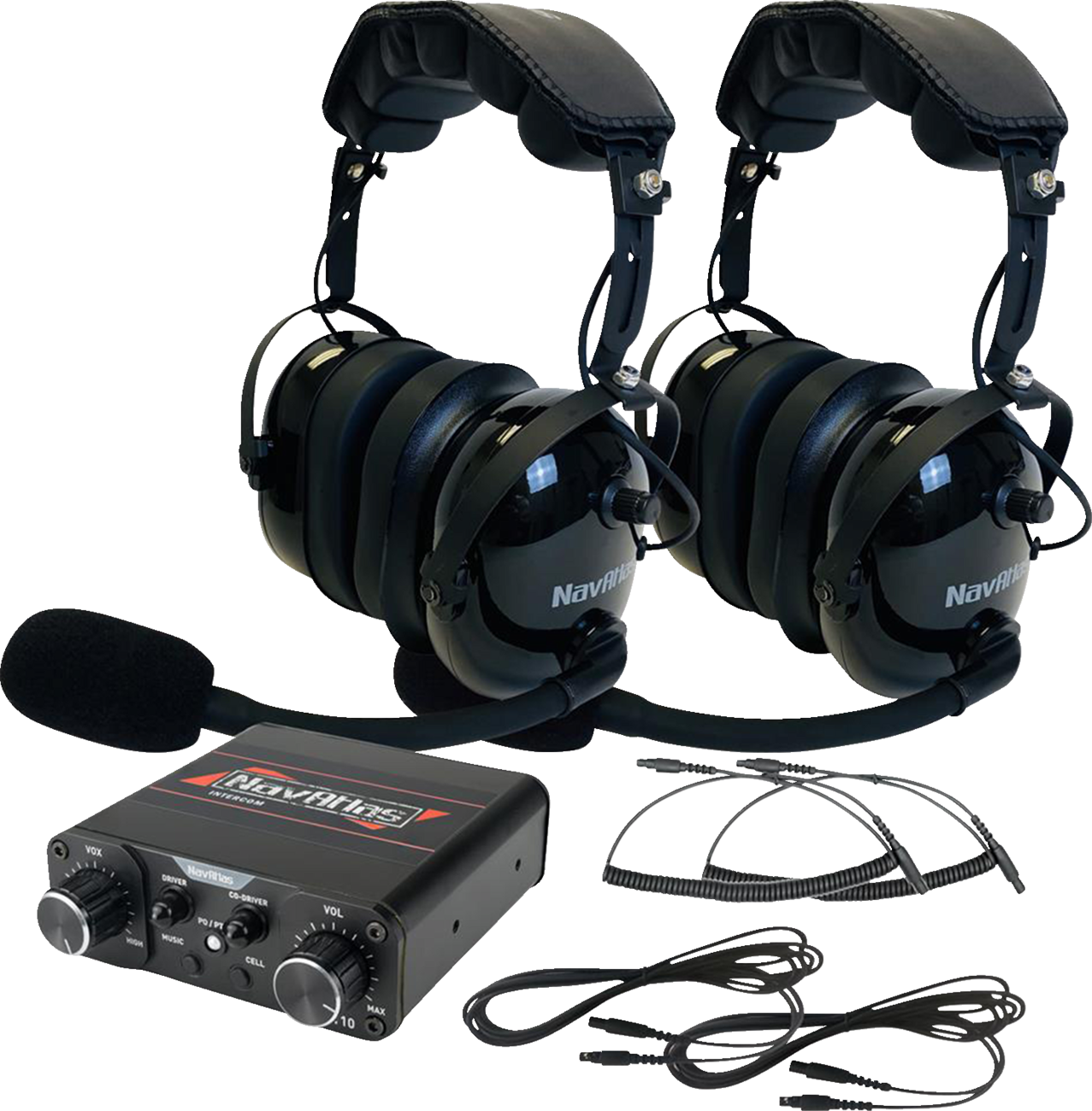 NAVATLAS Communication System - Over-the-Head Headset - Black NIO131PK