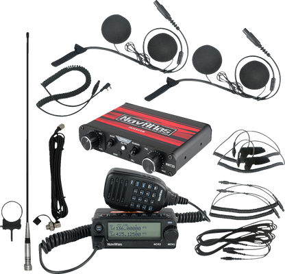 NAVATLAS Intercom/Radio and In-Helmet Headset Kit - 2-Seat - Black NI2RIH2