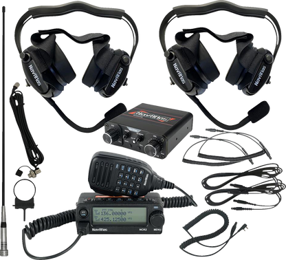 NAVATLAS Intercom/Radio and Headset Kit - 2-Seat - Black NIRBHBK2