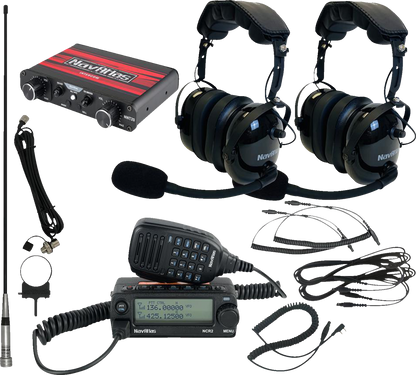 NAVATLAS Intercom/Radio and Headset Kit - 2-Seat - Black NI2ROHBK2