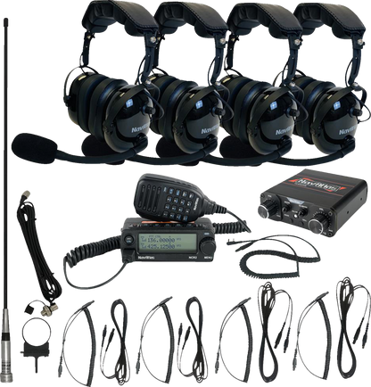 NAVATLAS Intercom/Radio and Headset Kit - 4-Seat - Black NIROHBK4