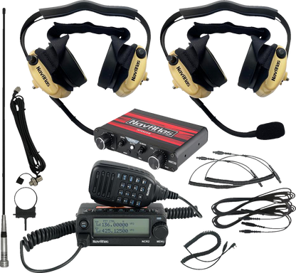 NAVATLAS Intercom/Radio and Headset Kit - 2-Seat - Beige NI2RBHBE2