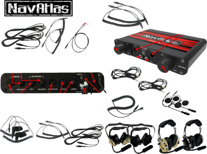 NAVATLAS Communication System - Over-the-Head Headset - Black NIO231PK