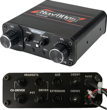 NAVATLAS Intercom/Radio and Headset Kit - 2-Seat - Black NIRBHBK2