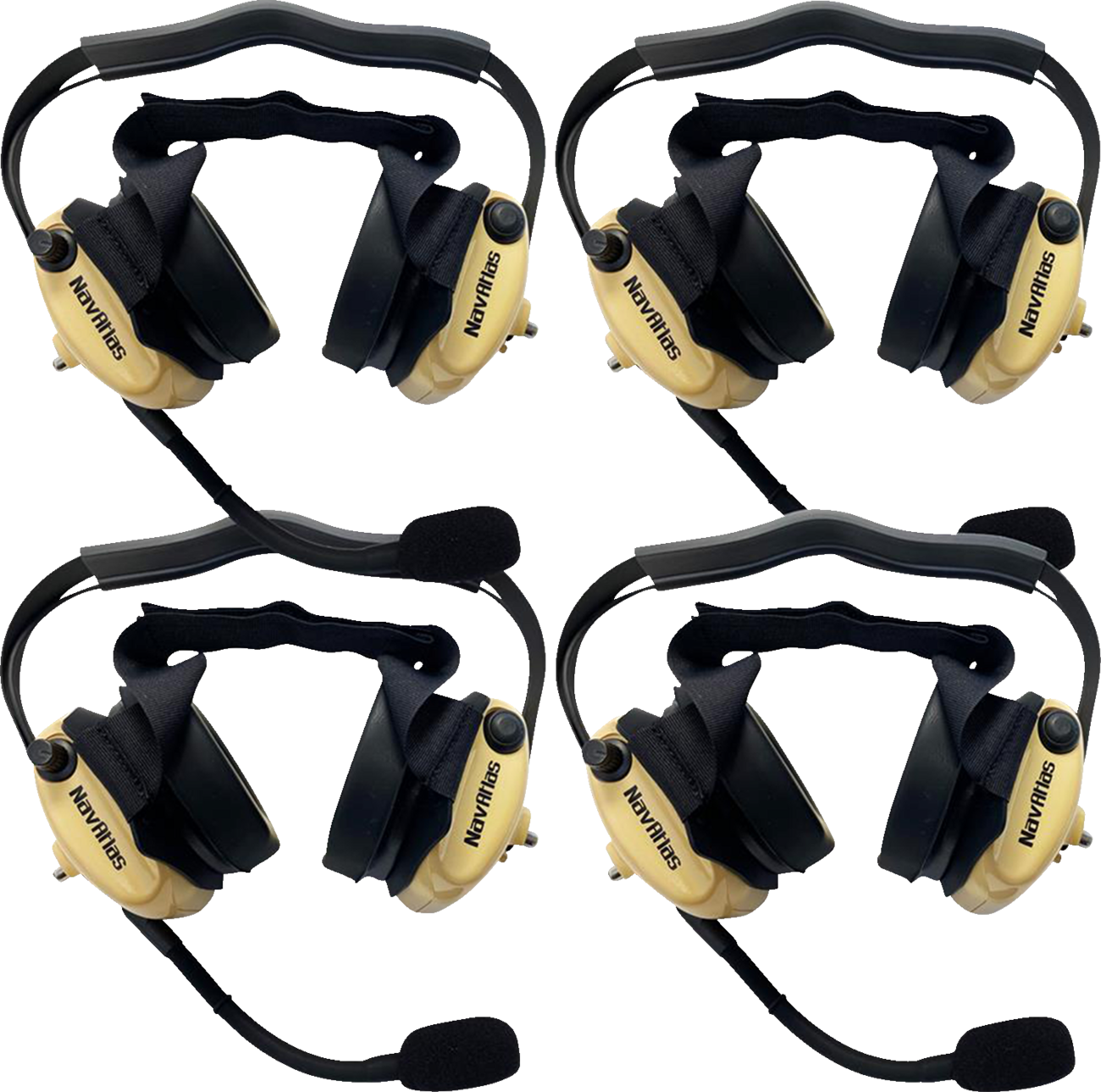 NAVATLAS Intercom/Radio and Headset Kit - 4-Seat - Beige NIRBHBE4