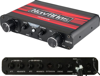 NAVATLAS Intercom/Radio and Headset Kit - 4-Seat - Black NI2RBHBK4