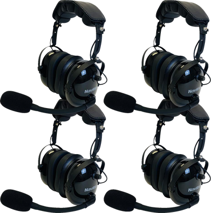 NAVATLAS Intercom/Radio and Headset Kit - 4-Seat - Black NIROHBK4