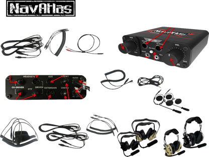 NAVATLAS Intercom/Radio and Headset Kit - 2-Seat - Black NIRBHBK2