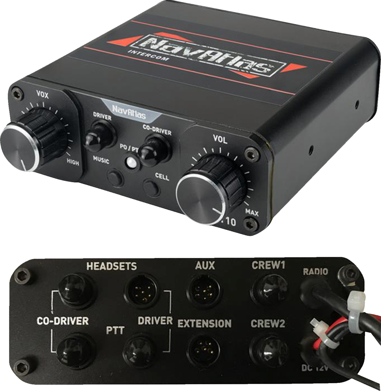 NAVATLAS Intercom/Radio and Headset Kit - 4-Seat - Black NIROHBK4