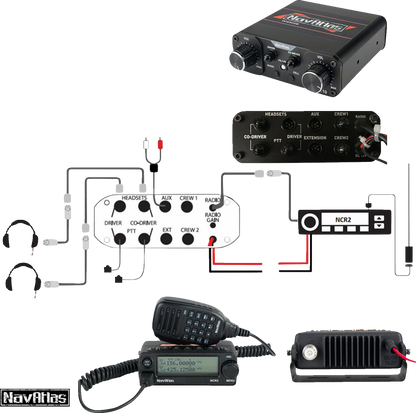NAVATLAS Intercom/Radio and Headset Kit - 2-Seat - Black NIRBHBK2