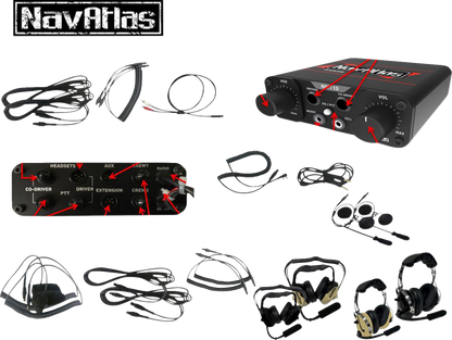 NAVATLAS Intercom/Radio and Headset Kit - 2-Seat - Black NIROHBK2