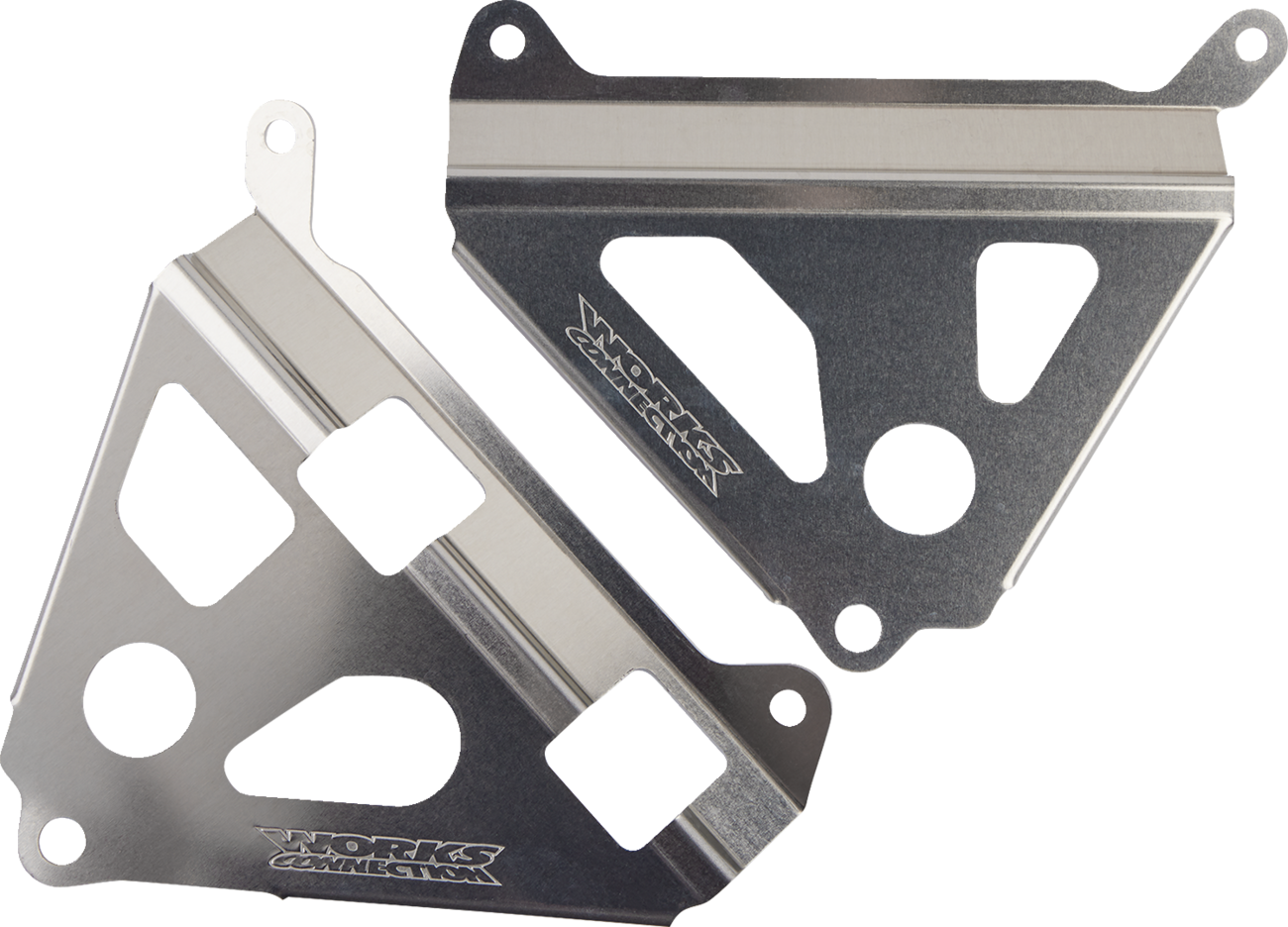 WORKS CONNECTION Radiator Brace Set - Silver - Yamaha 18-181