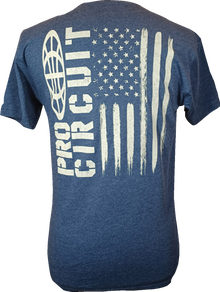 PRO CIRCUIT Logo Flag T-Shirt - Heather Navy - Small 646200-010
