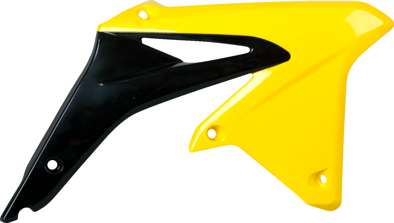 POLISPORT Radiator Cover - '01 RM Yellow/Black - RMZ 450 8412500005