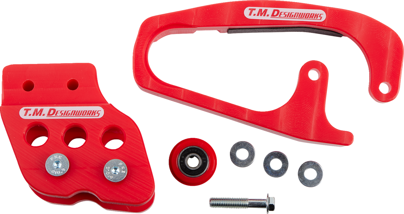 T.M. DESIGNWORKS Chain Guide/Slider - TRX450 - Red HCP-80K-RD
