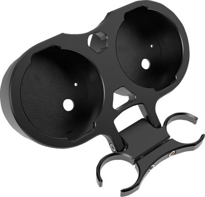 LA CHOPPERS T-Bar Gauge Mount - Dual - Black - 1.50" Diameter LA-7398-22B