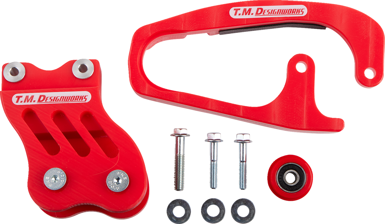 T.M. DESIGNWORKS Chain Guide/Slider - TRX450 - Red HCP-45K-RD