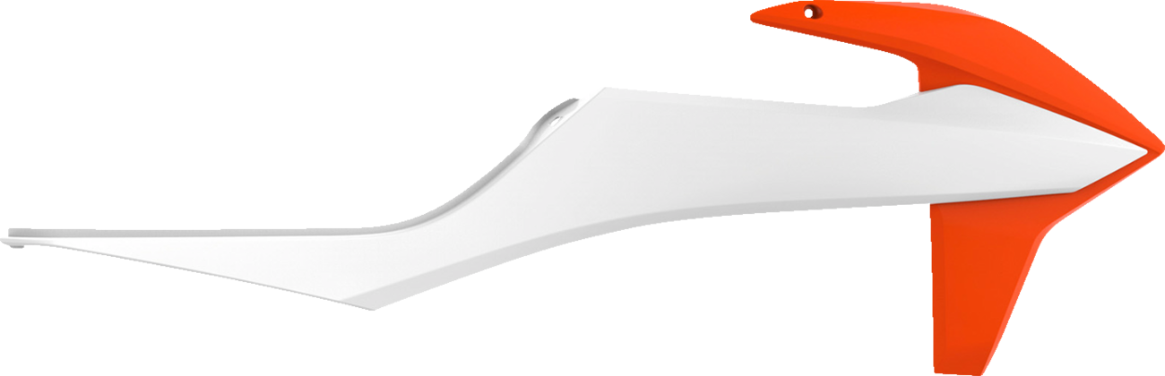 POLISPORT Radiator Cover - Orange/White - KTM 8422100009