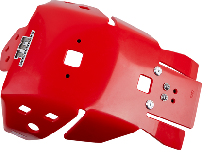 T.M. DESIGNWORKS Skid Plate - Red - Honda HOMC-470-RD
