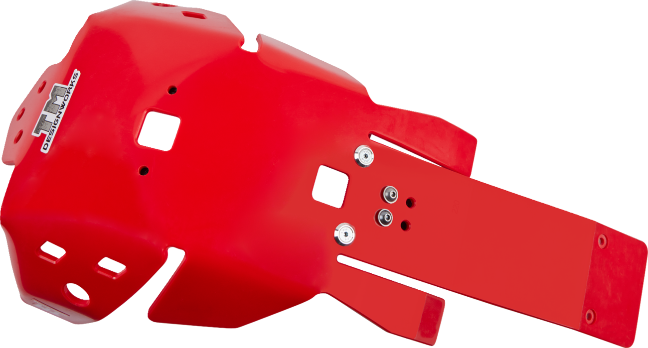 T.M. DESIGNWORKS Skid Plate - Red - Honda HOLG-470-RD
