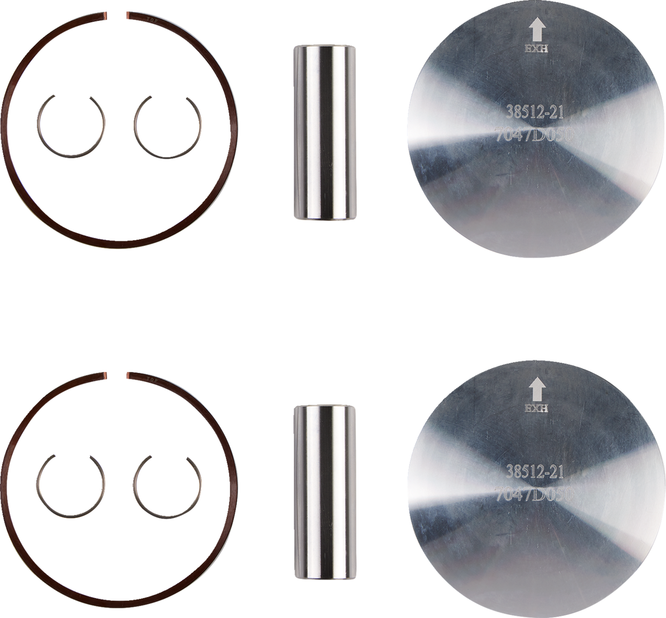 WOSSNER Piston Kit - 76.37 mm - Ski Doo | Lynx K7047D050-2