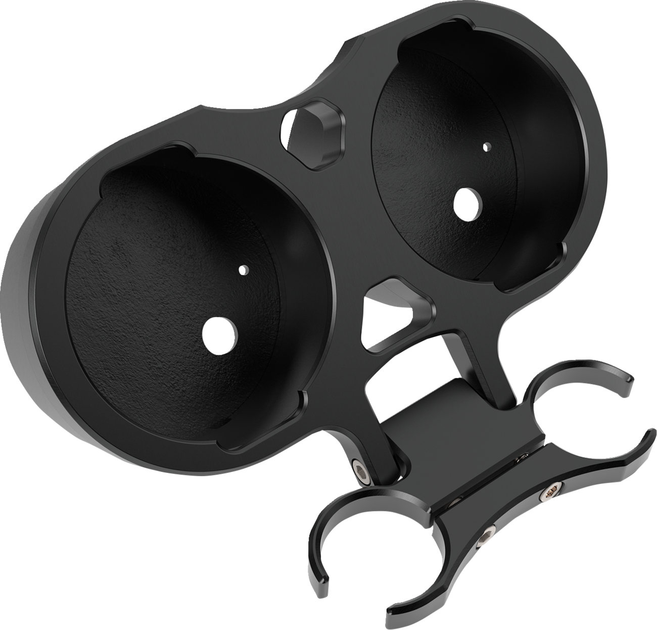 LA CHOPPERS T-Bar Gauge Mount - Dual - Black - 1.00" Diameter LA-7398-02B