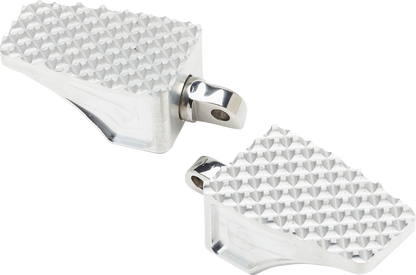 LA CHOPPERS County Line Billet Foot Pegs - Front - Raw LA-P100-01