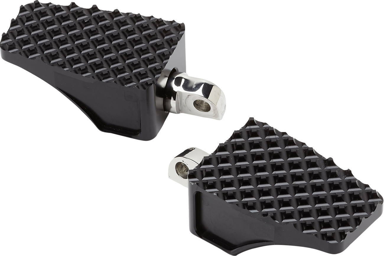 LA CHOPPERS County Line Billet Foot Pegs - Front - Black LA-P100-01B
