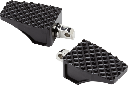 LA CHOPPERS County Line Billet Foot Pegs - Front - Black LA-P100-01B