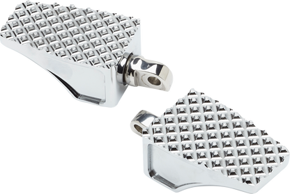 LA CHOPPERS County Line Billet Foot Pegs - Front - Chrome LA-P100-01C