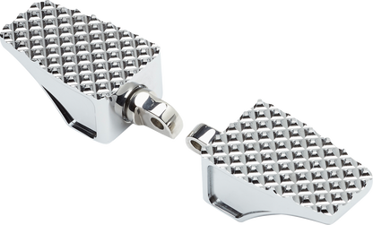 LA CHOPPERS County Line Billet Foot Pegs - Front - Chrome LA-P100-01C
