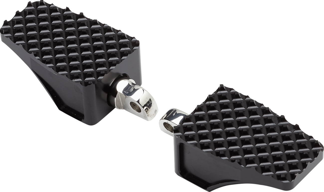 LA CHOPPERS County Line Billet Foot Pegs - Front - Black LA-P100-01B