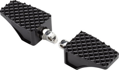 LA CHOPPERS County Line Billet Foot Pegs - Front - Black LA-P100-01B