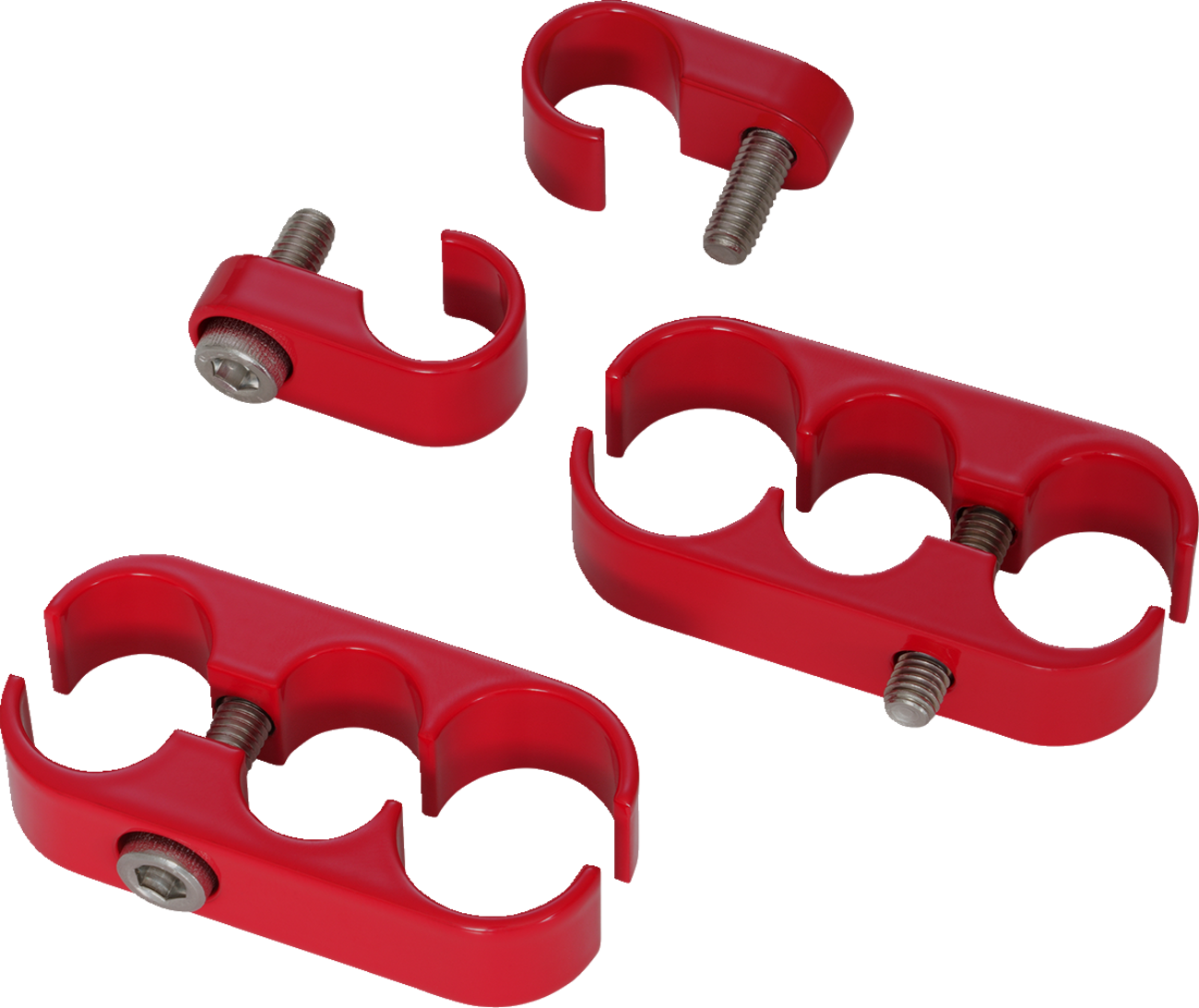 SHOW CHROME Hose Clamp Set - Slingshot 44-101RED