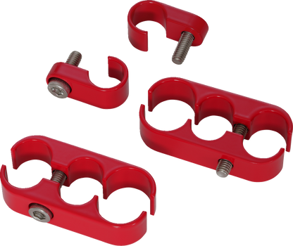 SHOW CHROME Hose Clamp Set - Slingshot 44-101RED