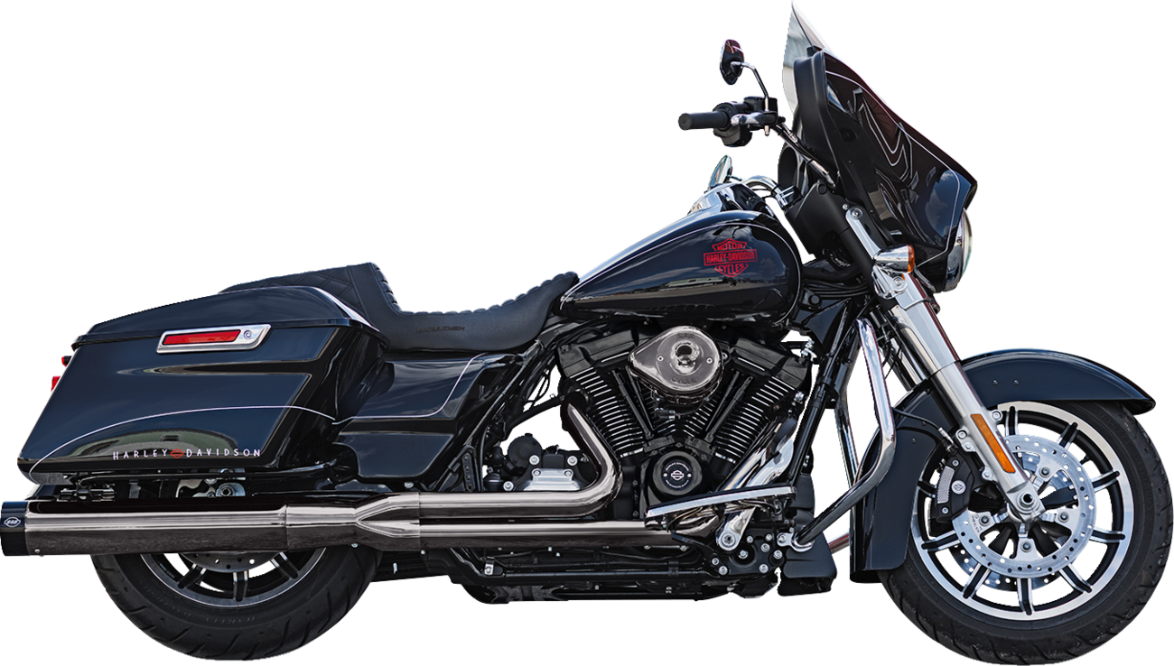 S&S CYCLE 2-into-1 Lava Chrome Sidewinder® Exhaust System - Race Only 550-1087