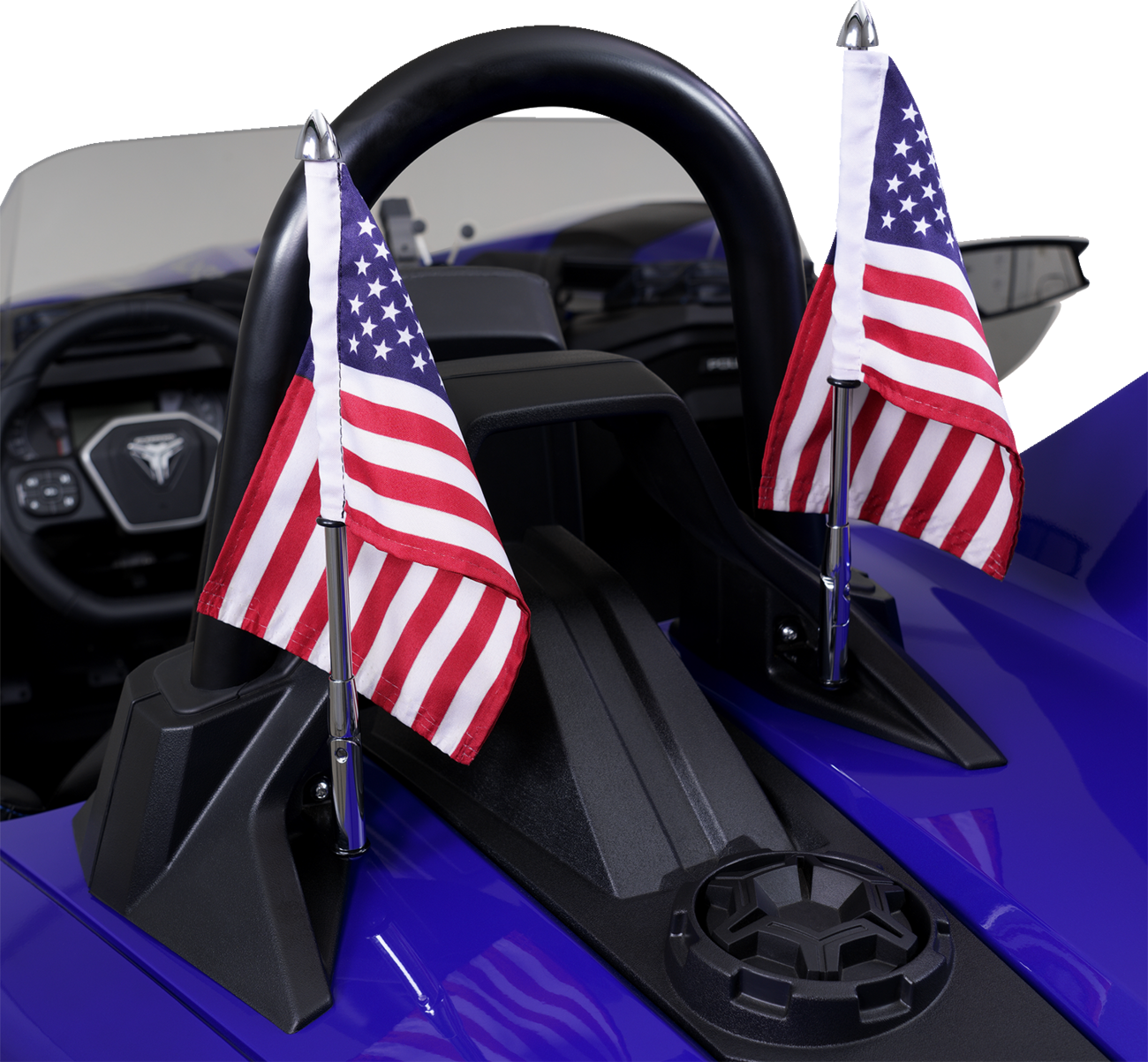 SHOW CHROME Folding Flag Pole - Chrome - SlingShot 44-104