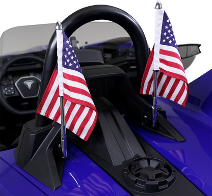 SHOW CHROME Folding Flag Pole - Chrome - SlingShot 44-104