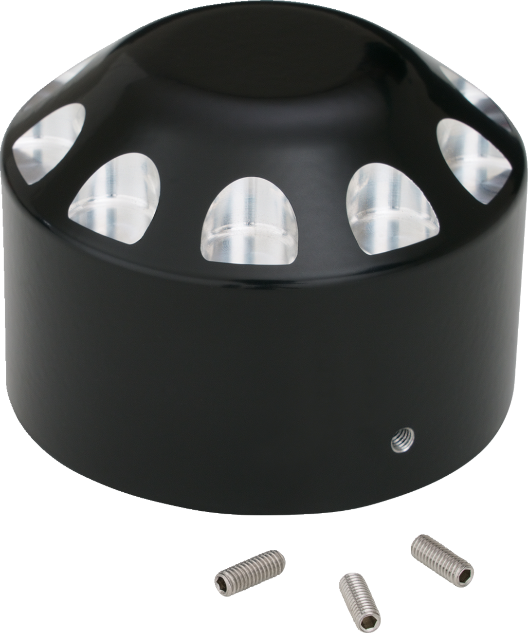 SHOW CHROME Axle Nut Cover - Black 44-105