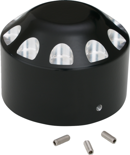 SHOW CHROME Axle Nut Cover - Black 44-105