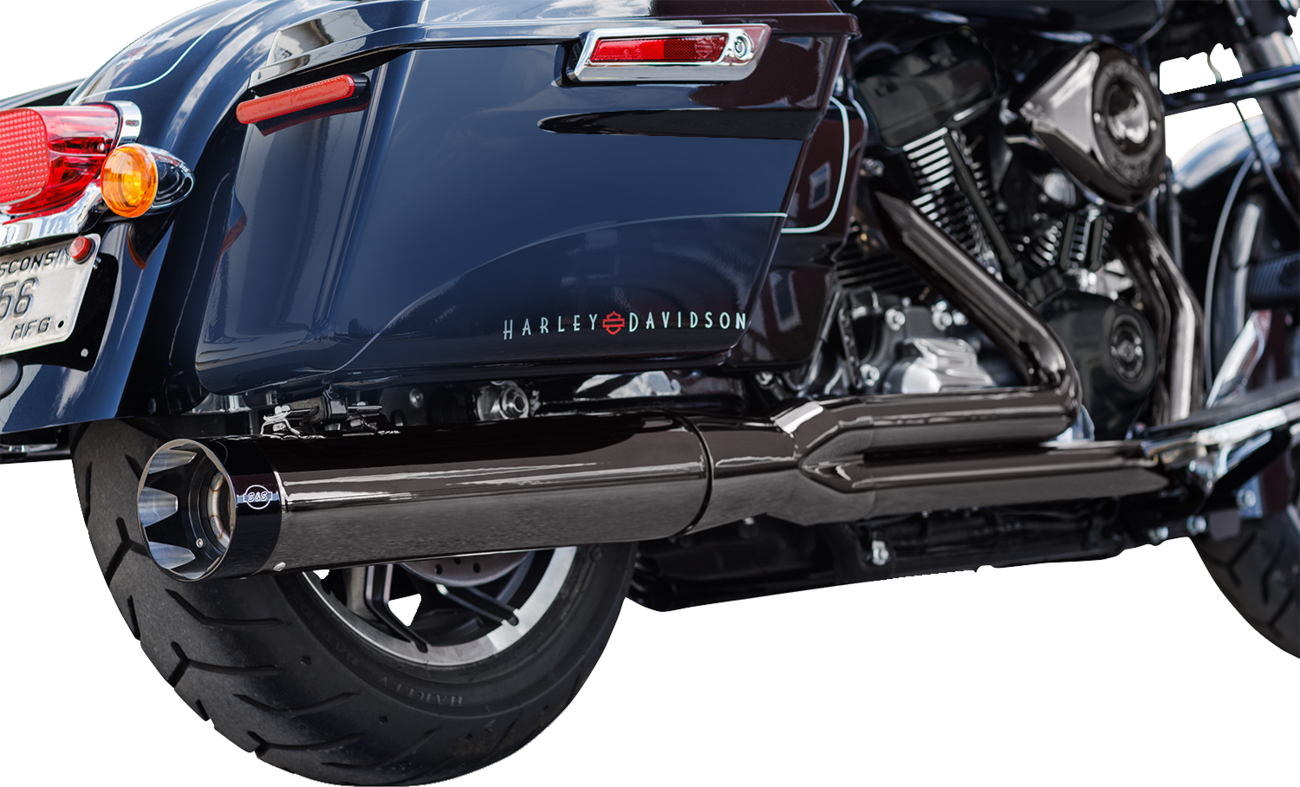 S&S CYCLE 2-into-1 Lava Chrome Sidewinder® Exhaust System - Race Only 550-1087