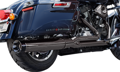 S&S CYCLE 2-into-1 Lava Chrome Sidewinder® Exhaust System - Race Only 550-1087