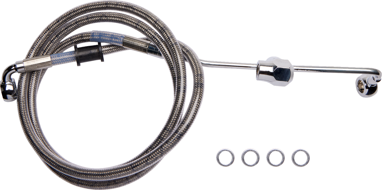 DRAG SPECIALTIES Brake Line - Rear - Non-ABS - Stainless Steel 6141900